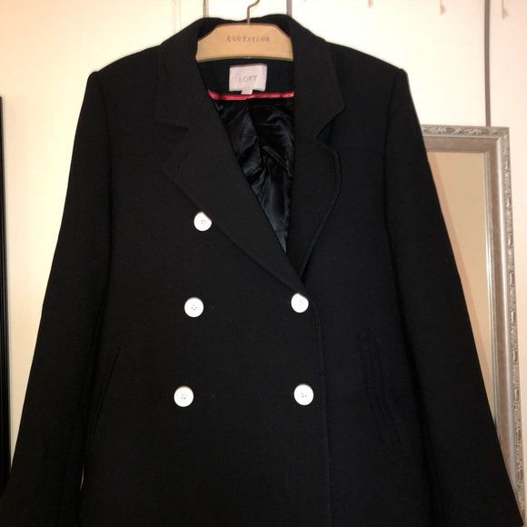 Ann Taylor LOFT Pea Coat Large - Picture 5 of 7